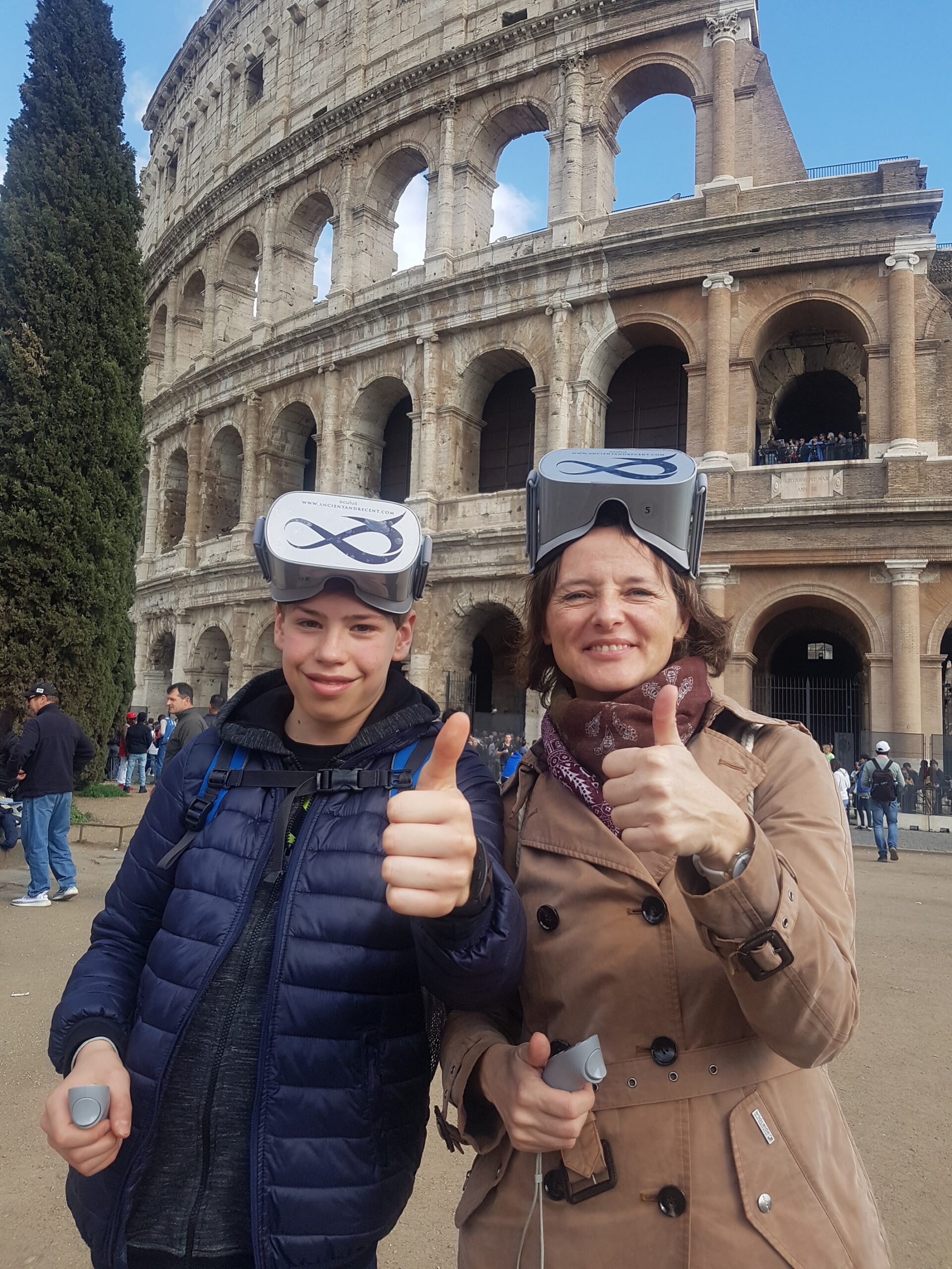mum and son experience virtual reality tours ancient and recent